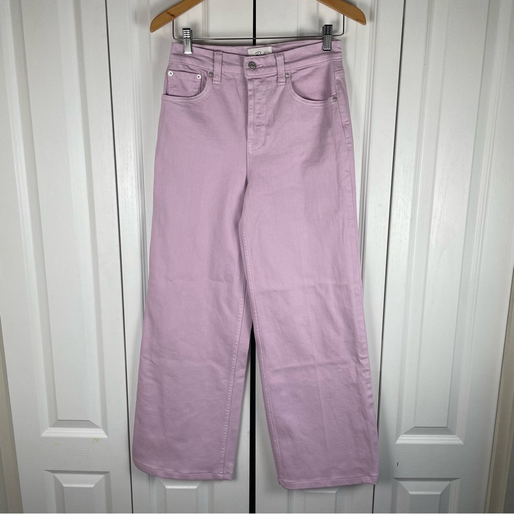 Rails Denim The Getty High Rise Wide Leg Jeans Women’s 26 Lilac Luxury Designer